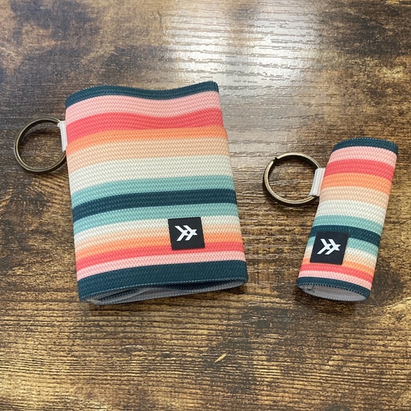 Striped Key & Card Holder Set - Picture 1 of 2